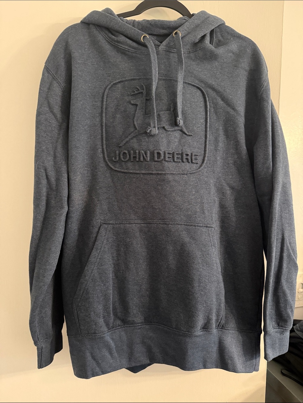 John Deere Men's Dark Navy Embossed-Logo Pullover Hoodie